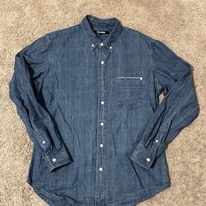 Baldwin denim indigo button up